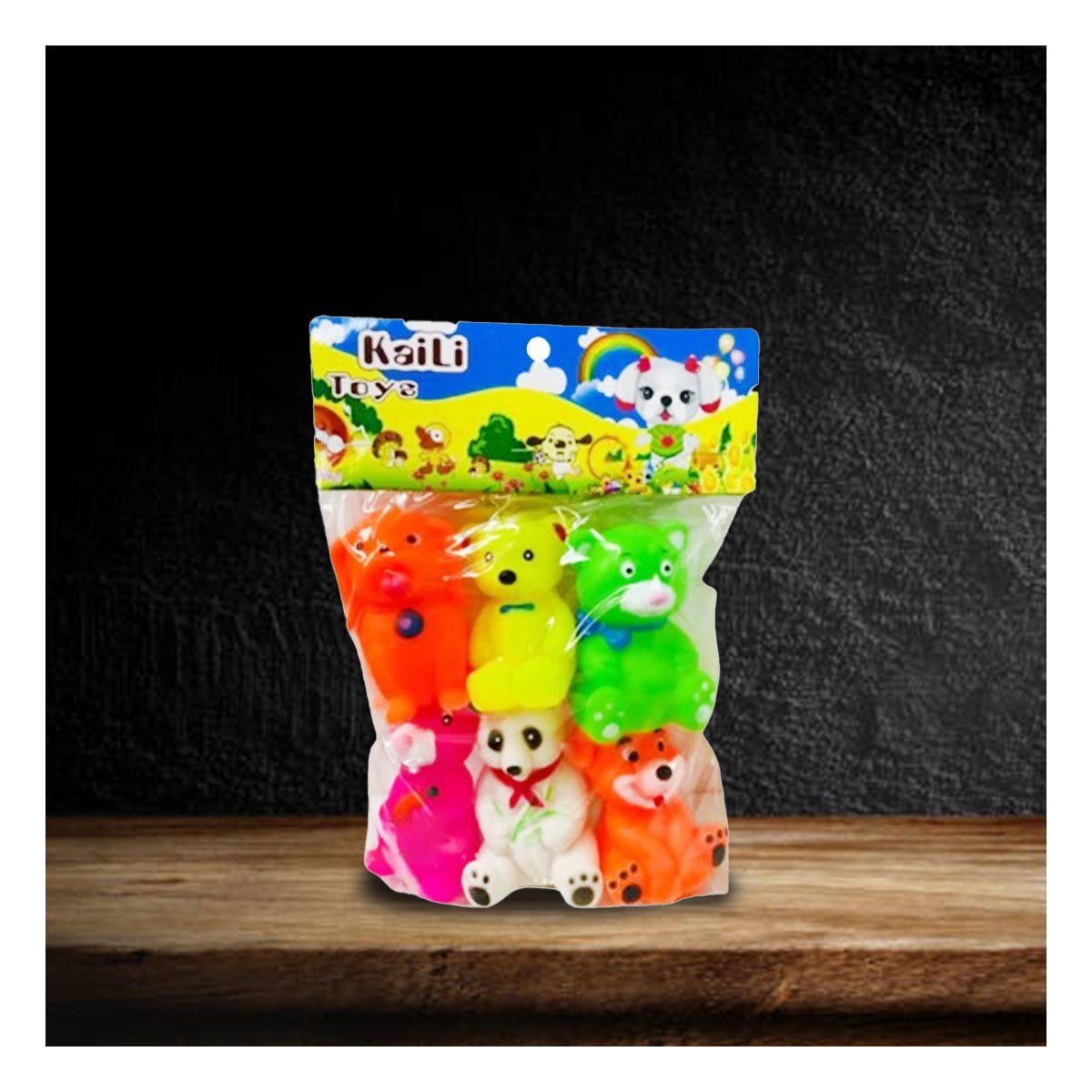 ANIMALES PARA BEBE 6 PIEZAS MULTICOLOR CHILLONES PARA CASA YLIGAS REGALO - 2