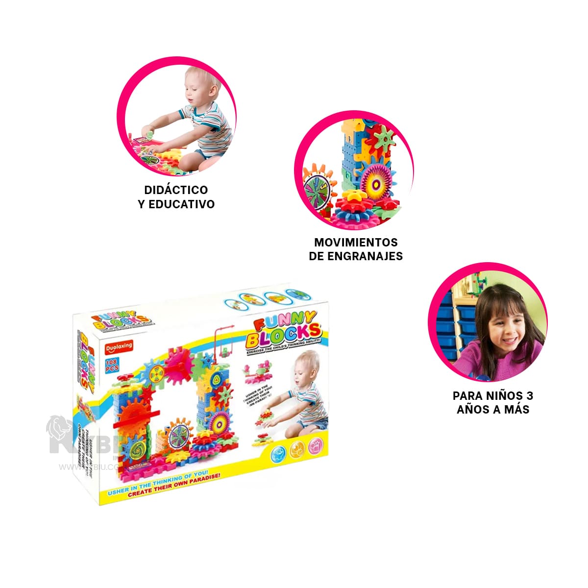 PIEZAS PARA CONSTRUIR DE MULTICOLOR Y+BANDERITAS ADHESIVAS - 2