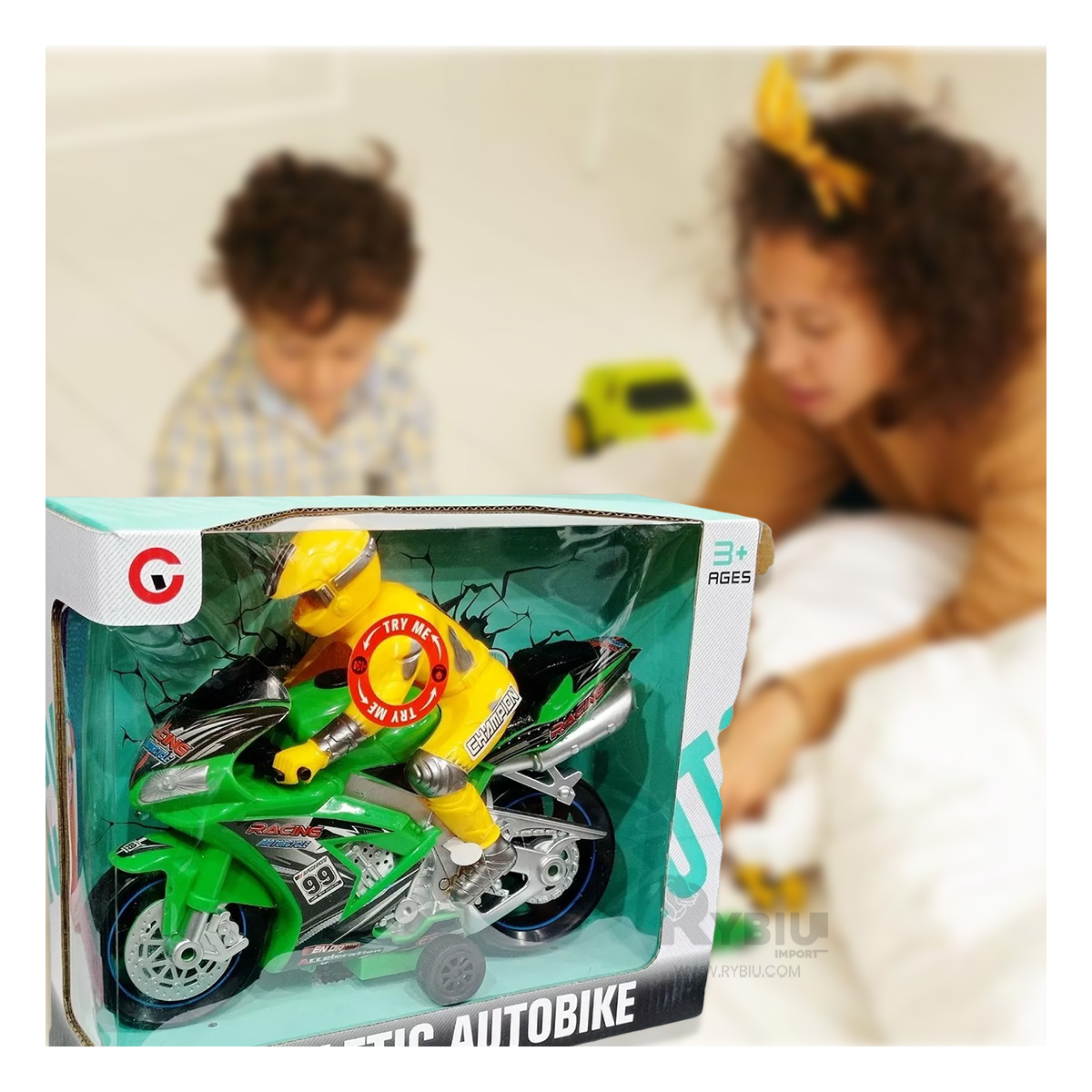 CICLOMOTOR PARA PEQUEÑOS DE COLOR VERDE Y+POST-IT ADHESIVOS - 4