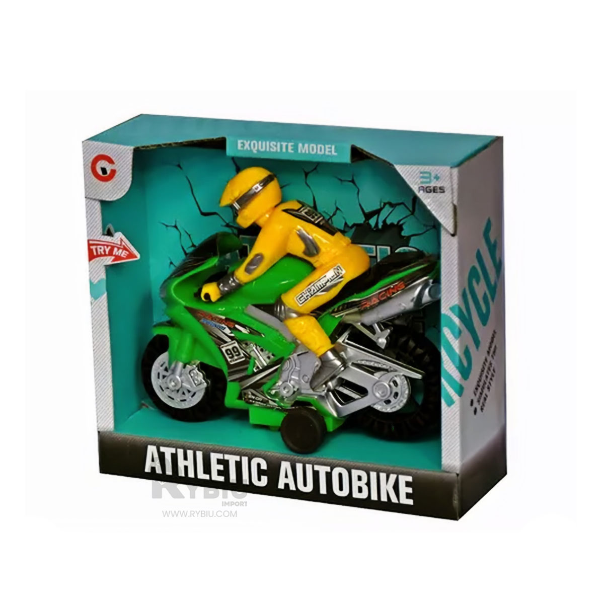 CICLOMOTOR ERGONOMICO DE COLOR VERDE Y+BANDERITAS ADHESIVAS - 3