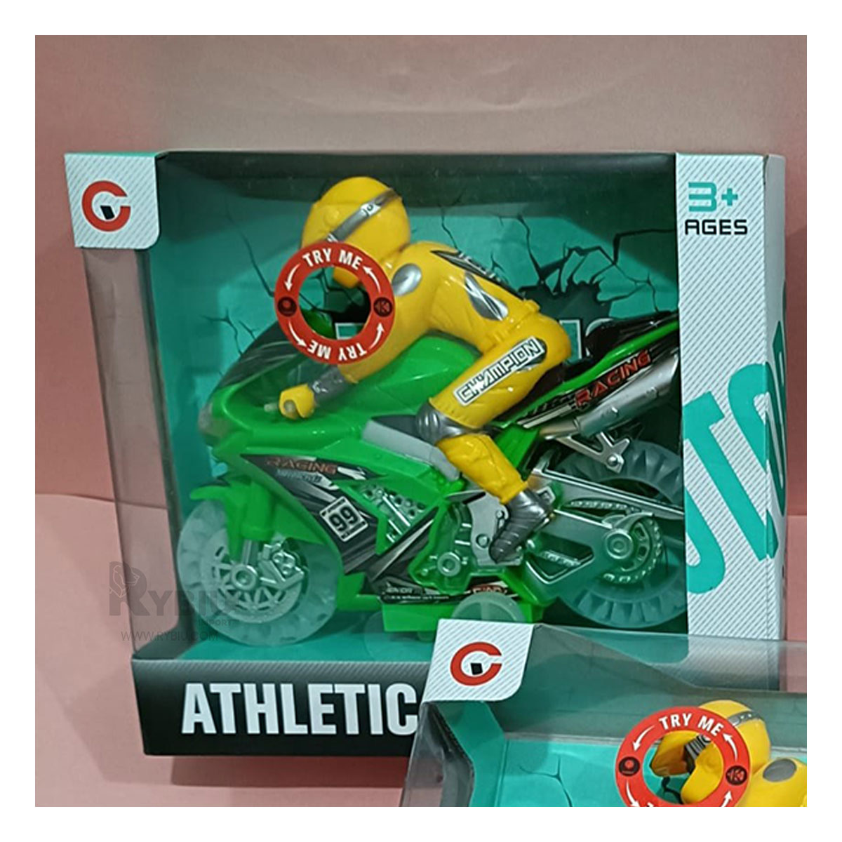 CICLOMOTOR ERGONOMICO DE COLOR VERDE Y+BANDERITAS ADHESIVAS - 4