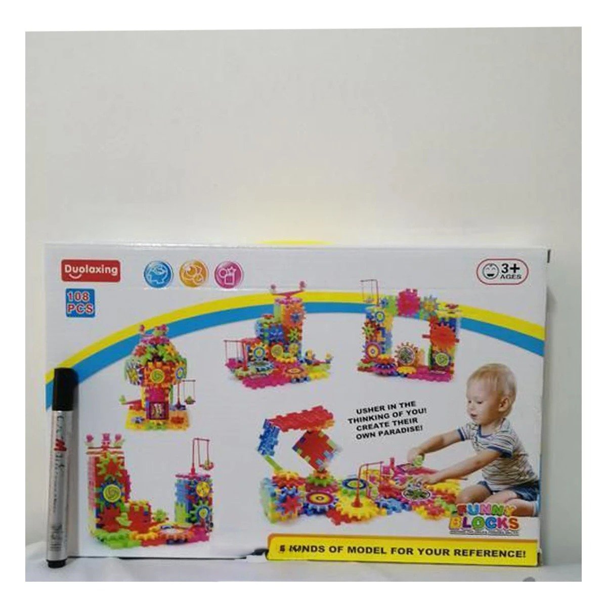 SET DIDACTICO DE GRANAJE 108 PIEZAS PARA NIÑOS YSTICKY - 3
