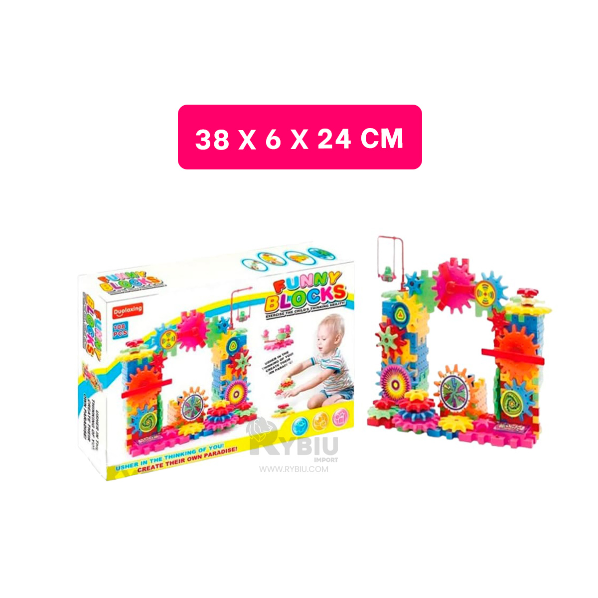 BLOQUES ROTATIVOS EN TONO MULTICOLOR Y+ENVOLTORIO DE REGALO - 5