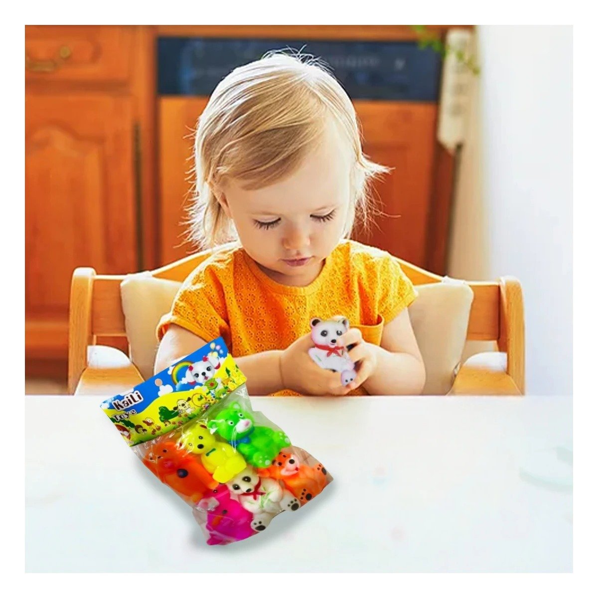ANIMALES EDUCATIVOS 6 PIEZAS MULTICOLOR CHILLONES PARA NIÑOS YSTICKY - 3