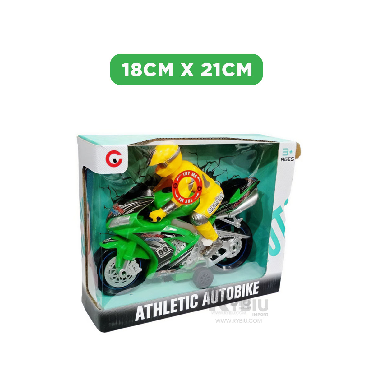 CICLOMOTOR DURABLE EN TONO VERDE Y+REGALO LIGAS PARA PEINAR - 1