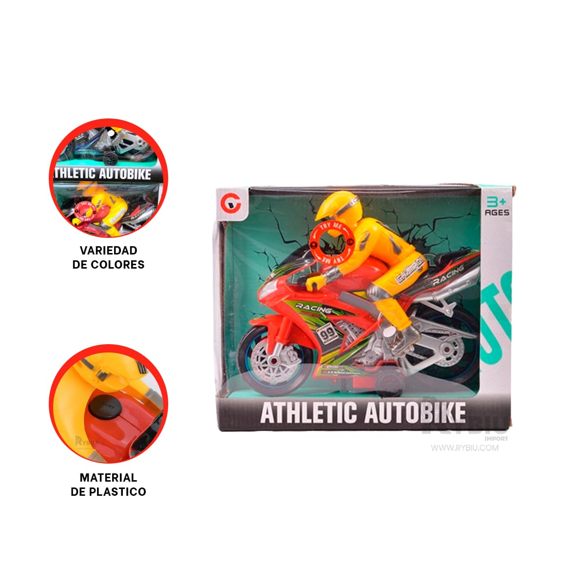 MOTOCICLETA VERSATIL Y ESTETICA COLOR ROJO Y+REGALO STICKERS - 1