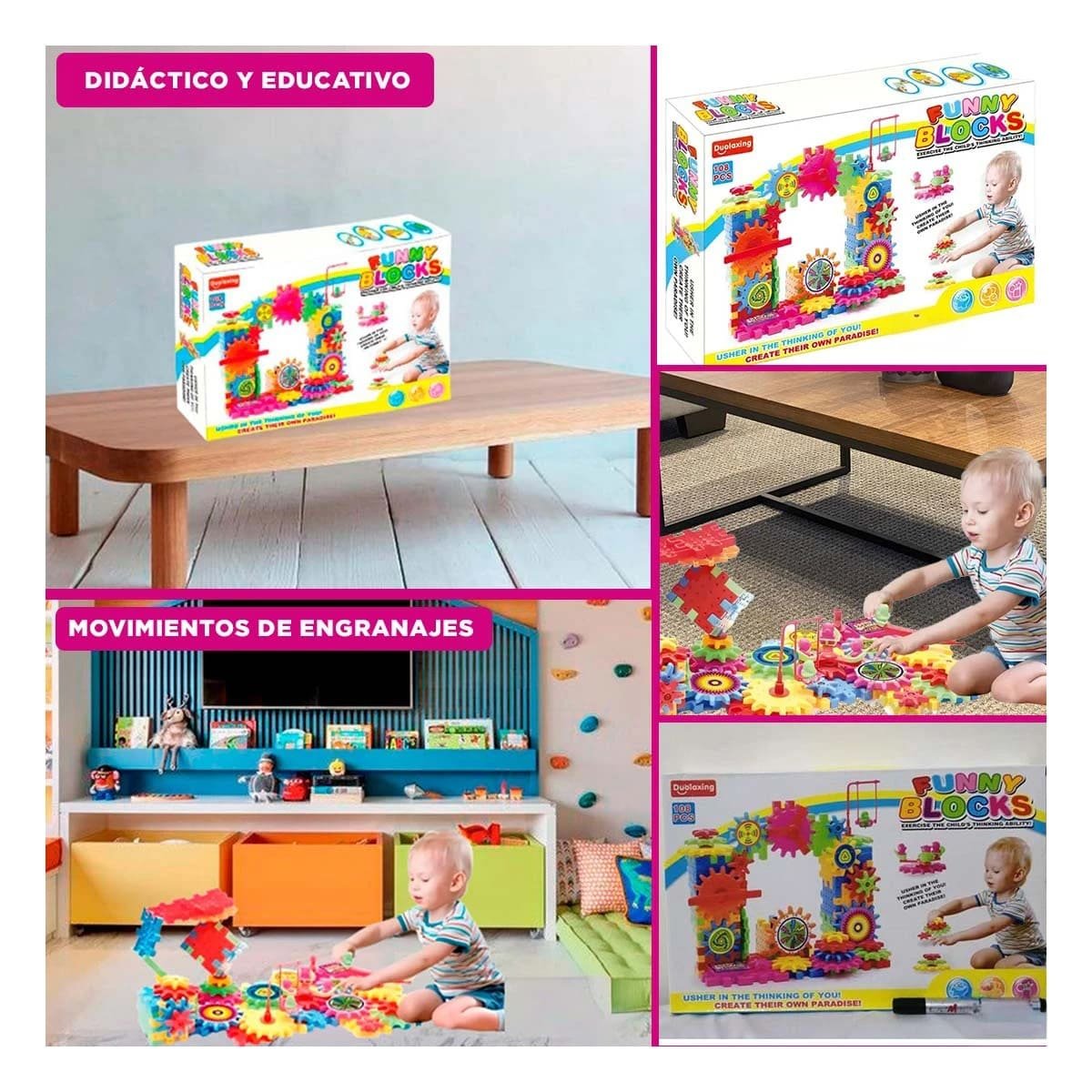 JUEGO DE HABILIDAD DE GRANAJE 108 PIEZAS PARA NIÑOS YLIGAS REGALO - 5