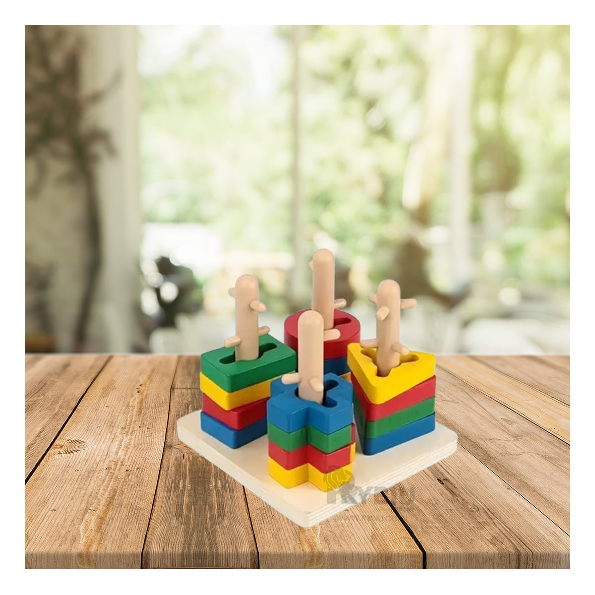SET CON BORDES REDONDEADOS EN MADERA Y+GIFT STICKERS - 2