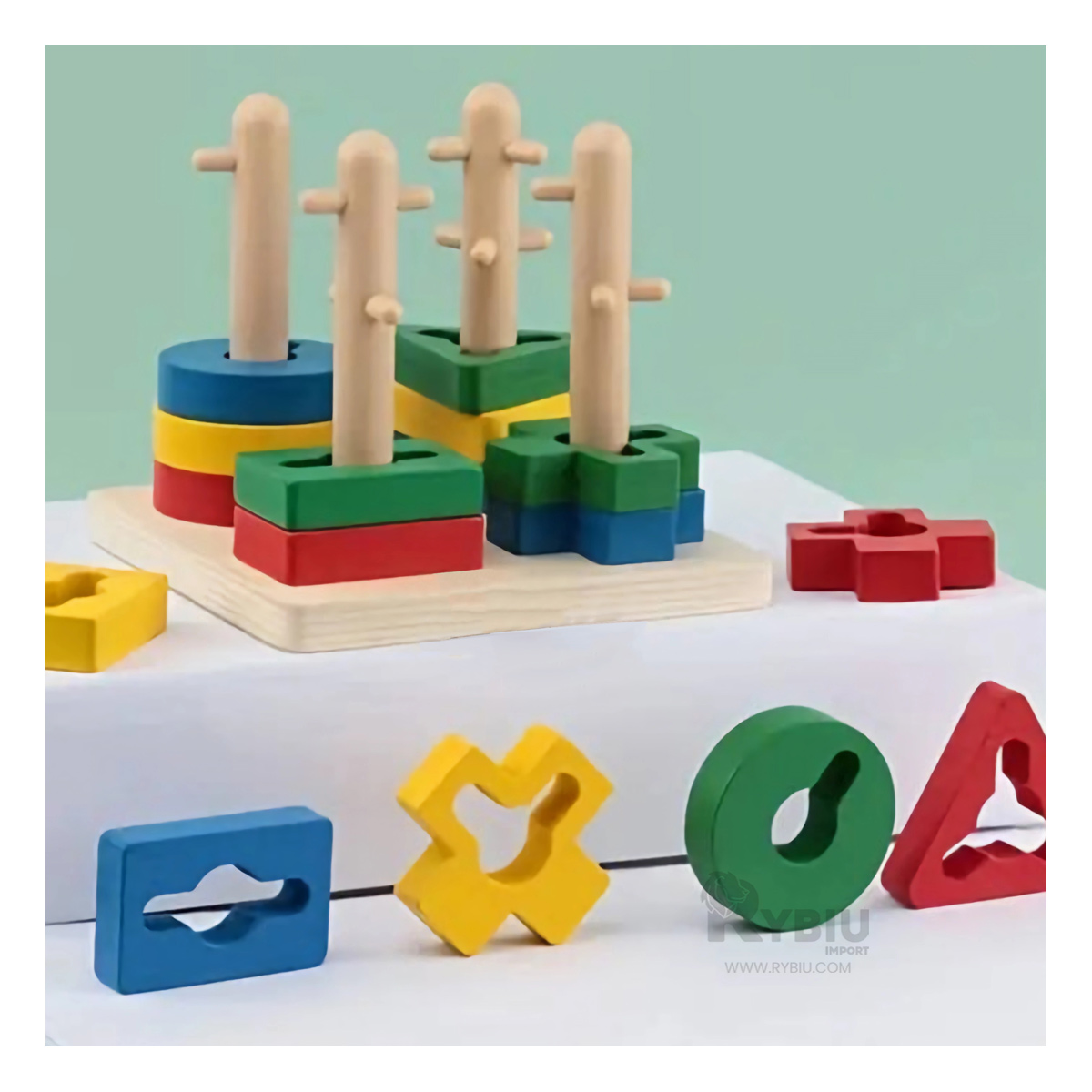 JUEGO DE ENCAJE PARA KIDS EN MADERA Y+POST-IT ADHESIVOS - 2