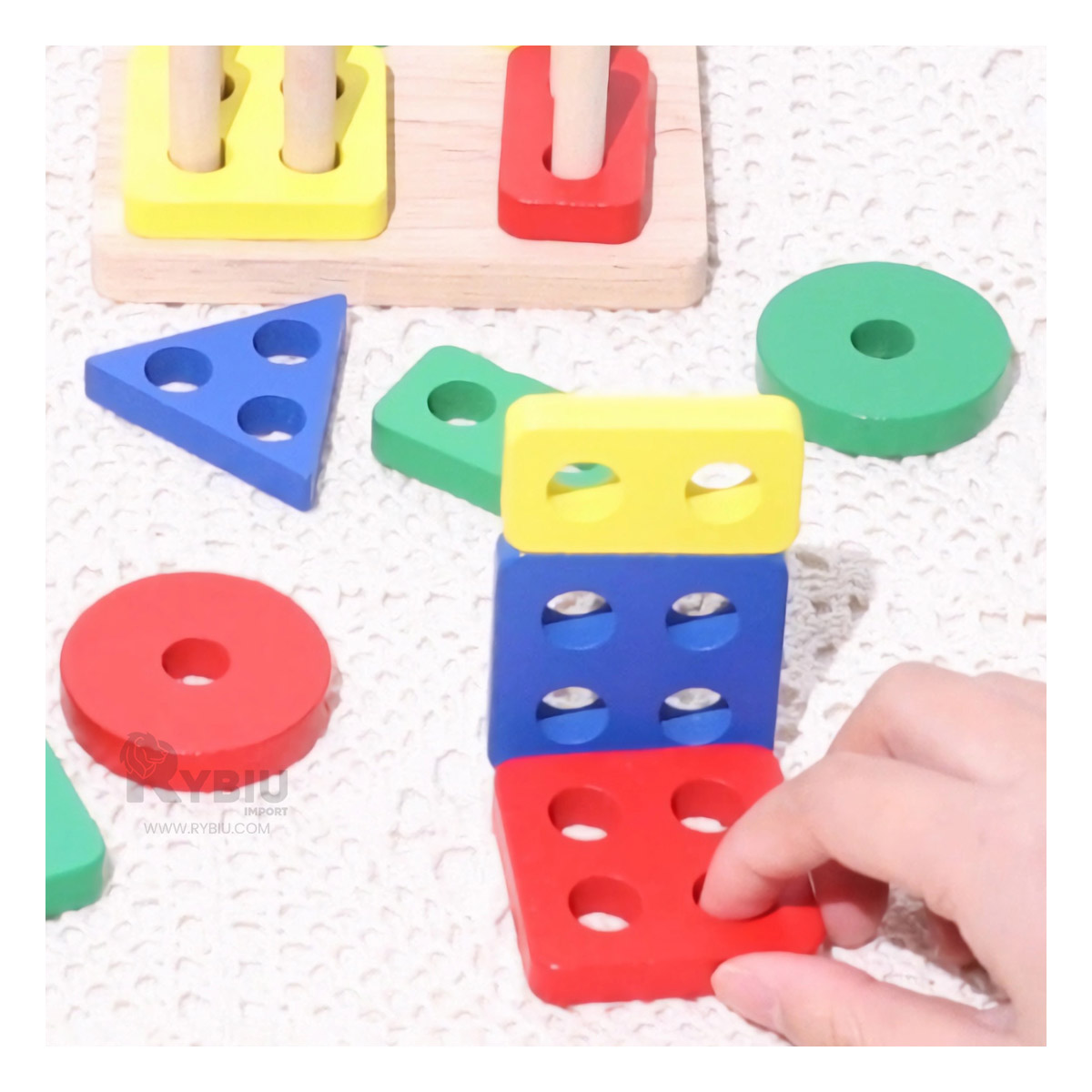 JUGUETE DIDACTICO PARA KIDS EN MADERA Y+PAPEL DE REGALO - 4
