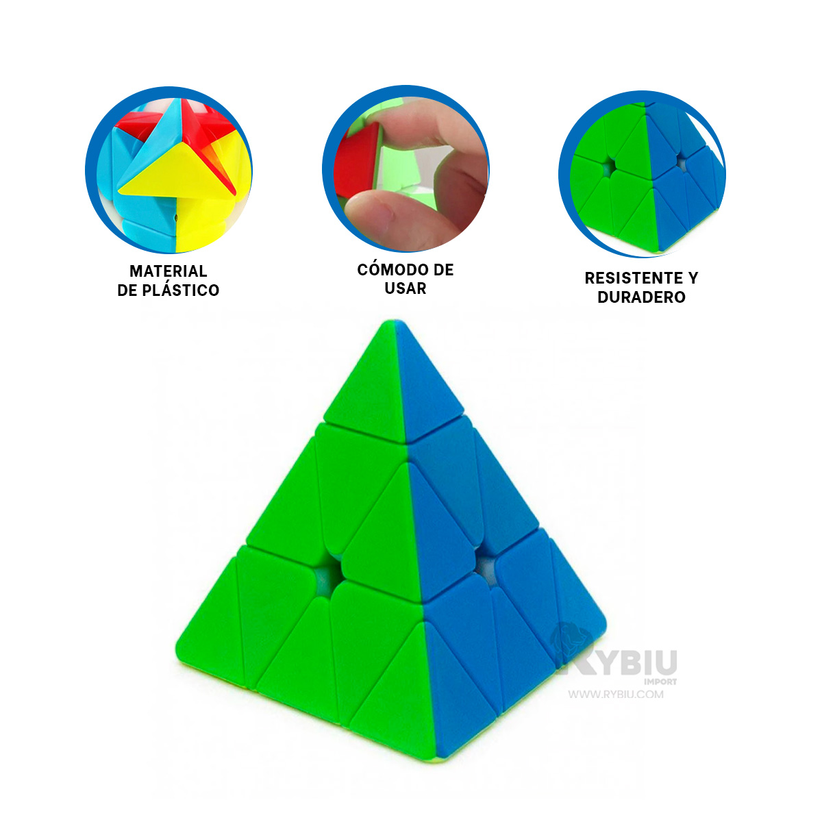 RUBIK CUBO TRIANGULAR EN COLORES Y+REGALO STICKERS - 2