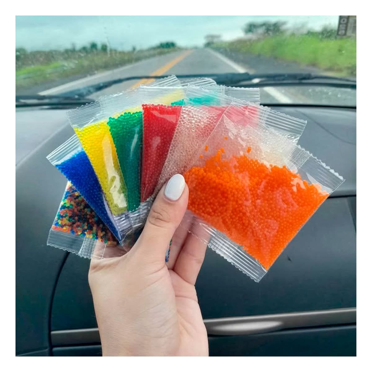 EMPAQUE GRANDE DE BALINES DE HIDROGEL CINCO MIL UNIDADES PARA DIVERSION YREGALO STICKER - 2