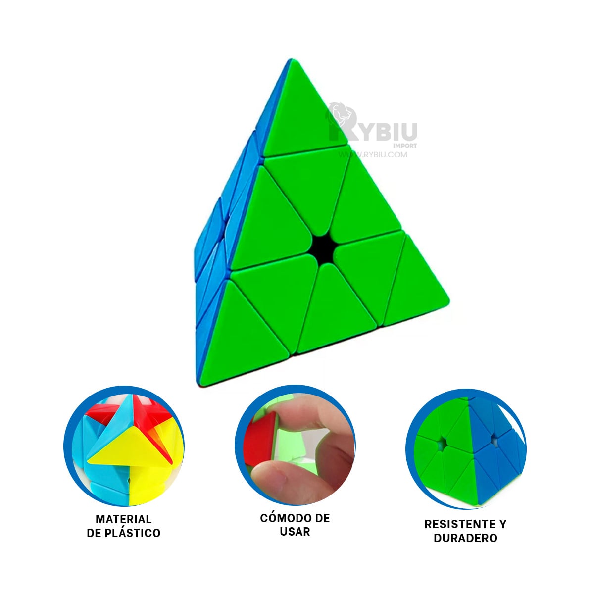 RUBIK FACIL USO 3X3 EN DIVERSOS COLORES Y+GIFT STICKERS - 1