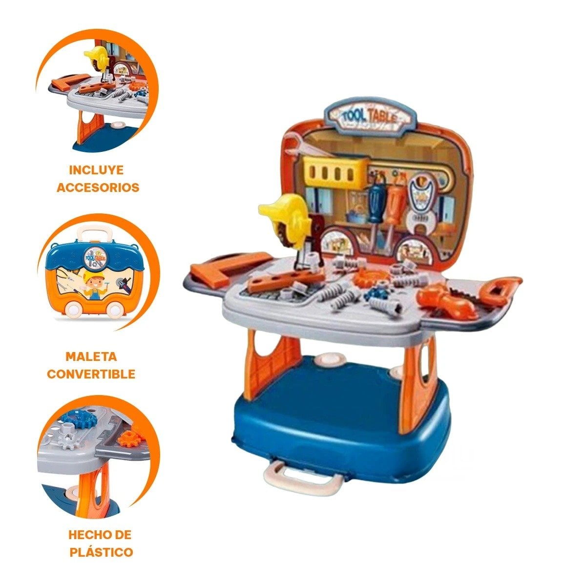CONJUNTO DE JUGUETE HERRAMIENTAS MALETA EN CAJA PARA JUEGOS CREATIVOS YLIGAS REGALO - 3