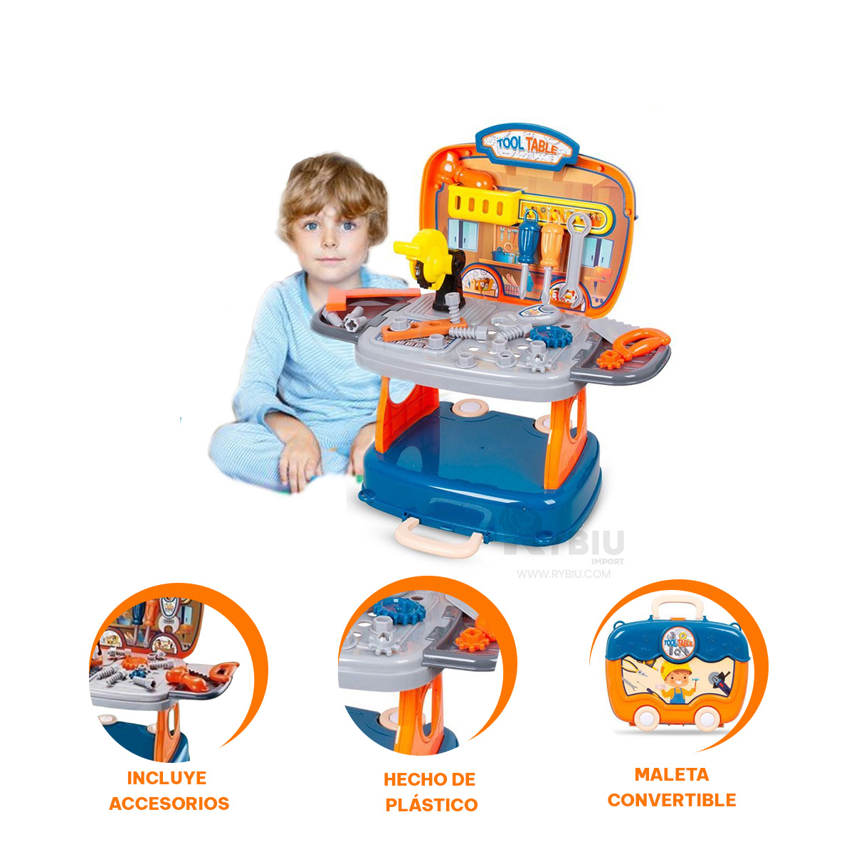 JUEGO DE MECANICO CAJA MULTICOLOR Y+REGALO STICKERS - 1