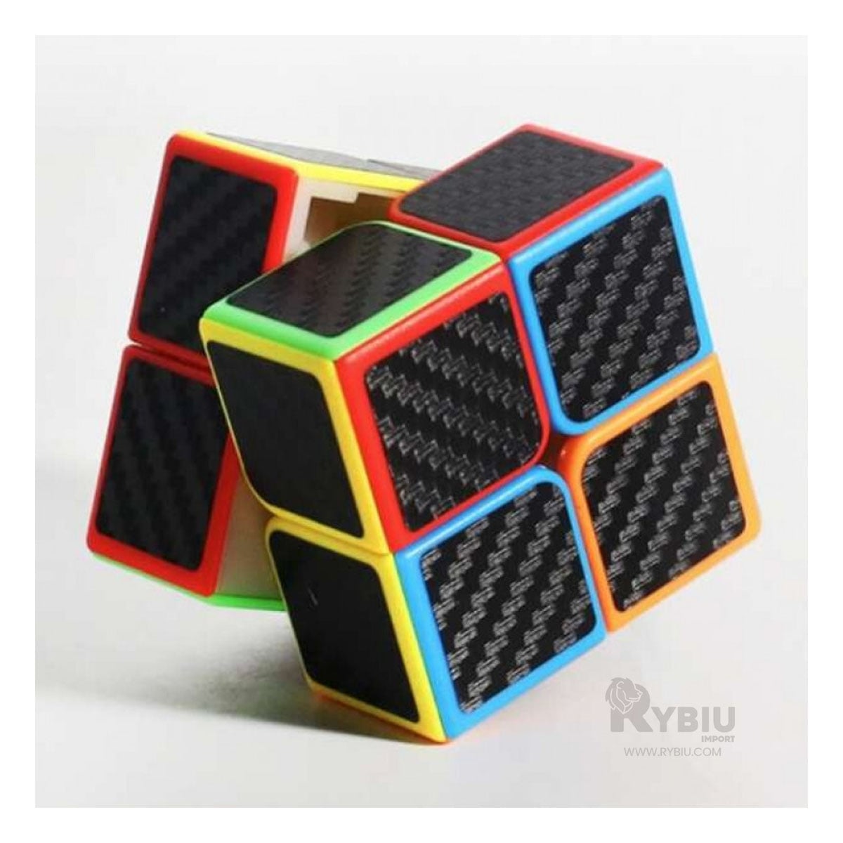 RUBIK MAGICO COLOR NEGRO BORDE MULTICOLOR Y+REGALO STICKERS - 2