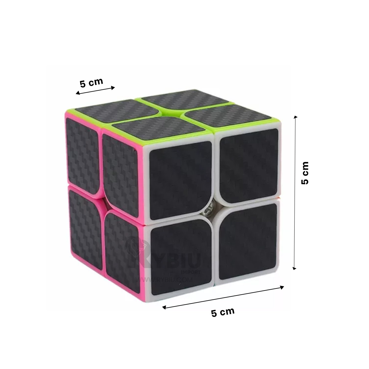 RUBIK MAGICO COLOR NEGRO BORDE MULTICOLOR Y+REGALO STICKERS - 5