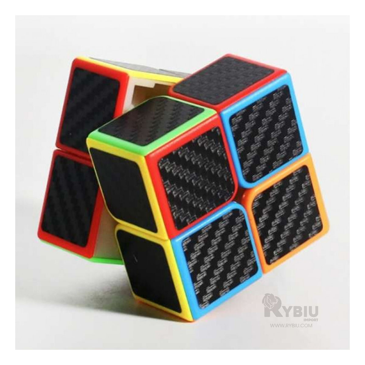 RUBIK CUBO EN NEGRO BORDE MULTICOLOR Y+ENVOLTORIO DE REGALO - 3
