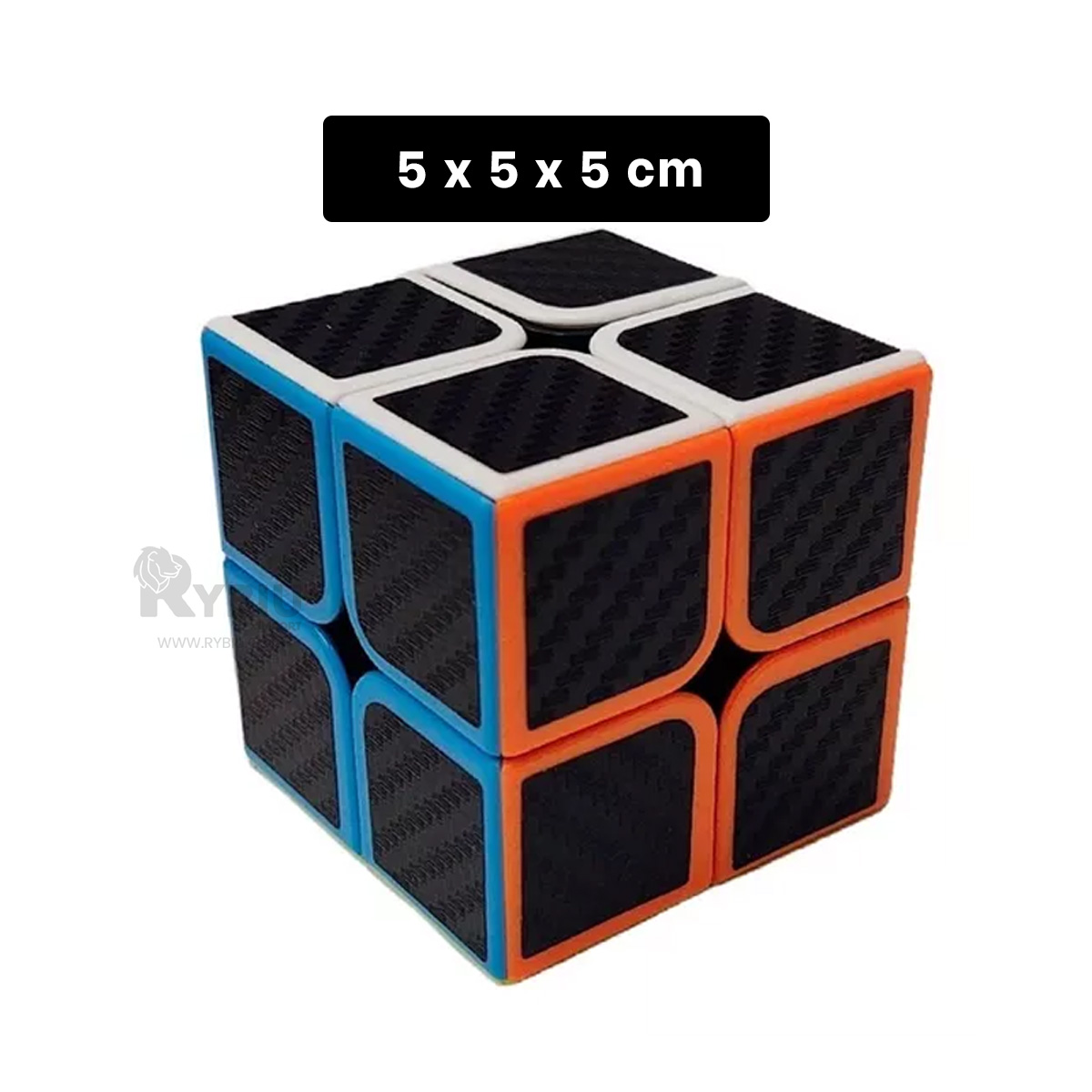 RUBIK CUBO EN NEGRO BORDE MULTICOLOR Y+ENVOLTORIO DE REGALO - 5