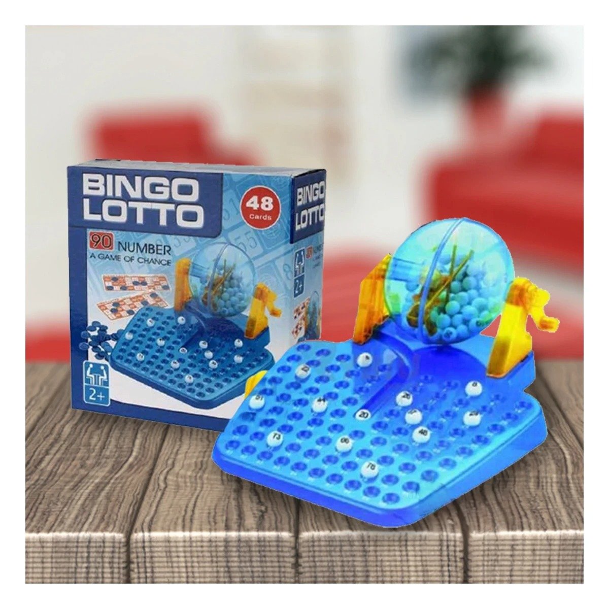 PROPUESTA FAMILIAR CON 90 NUMEROS Y 48 CARTAS COLOR CELESTE RECREATIVO Y+LIGAS REGALO - 2
