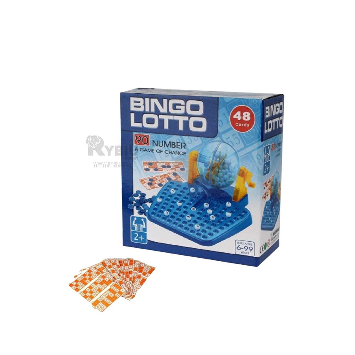 LOTERIA MODERNA DE COLOR CELESTE Y+BANDERITAS ADHESIVAS - 1