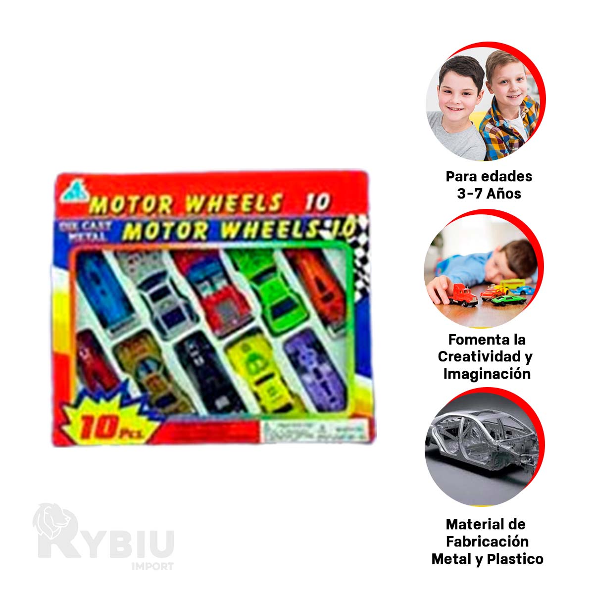 CARRO ENTRETENIDO EN MULTICOLOR Y+REGALO LIGAS PARA PEINAR - 1