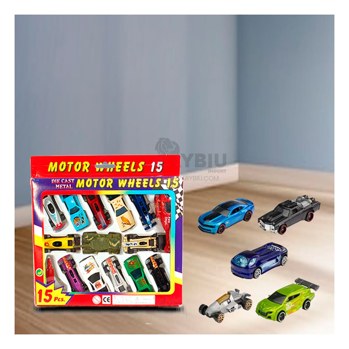 SET DE MOTOR CAR CARRERA MULTICOLOR Y+ENVOLTORIO DE REGALO - 1