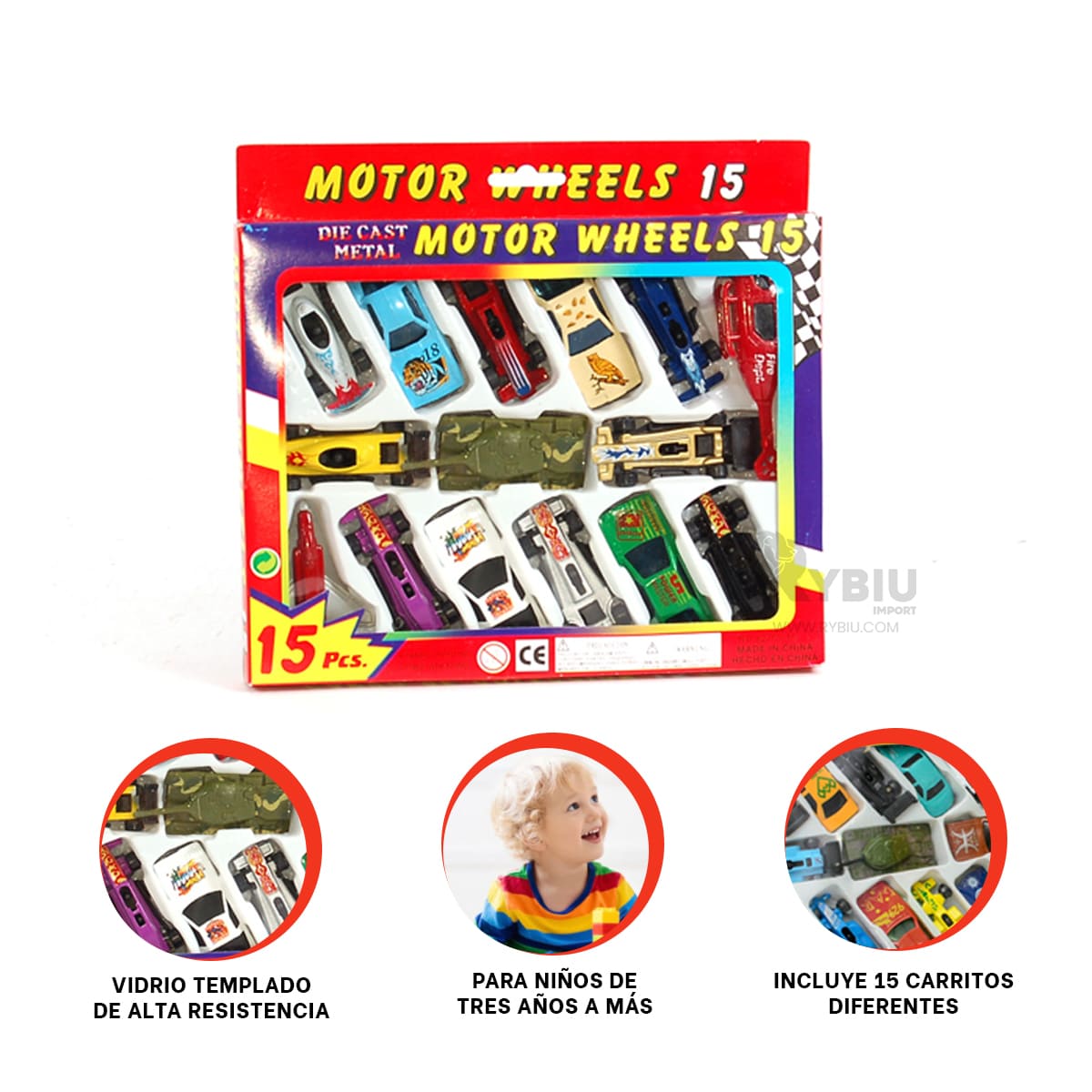 SET DE MOTOR CAR CARRERA MULTICOLOR Y+ENVOLTORIO DE REGALO - 4