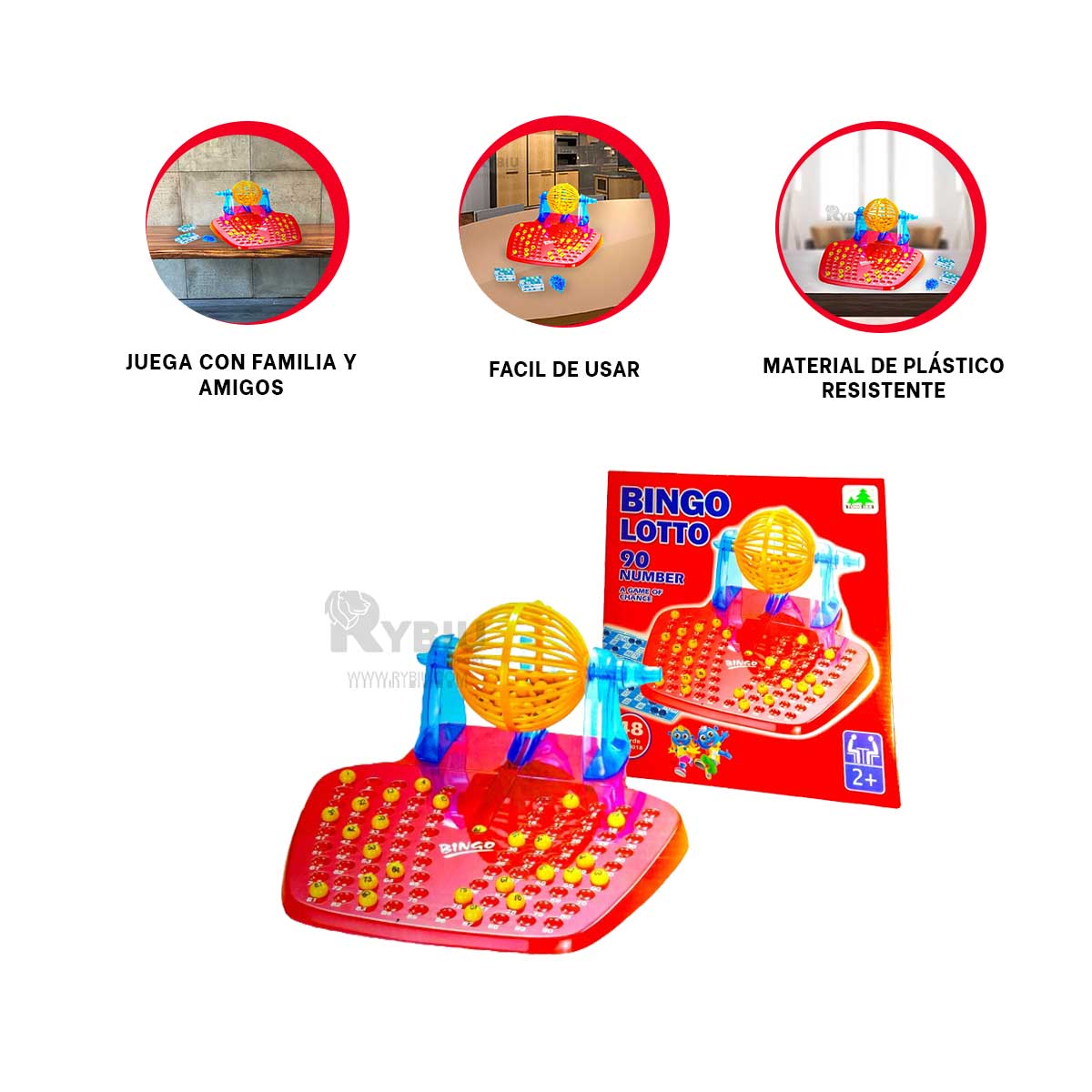 JUEGO DIVERTIDO CON DISENO ROJO Y+ENVOLTORIO DE REGALO - 1