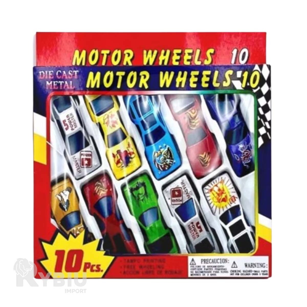 SET DE COCHES 10 COLORIDOS EN MULTICOLOR Y+REGALO STICKERS - 5