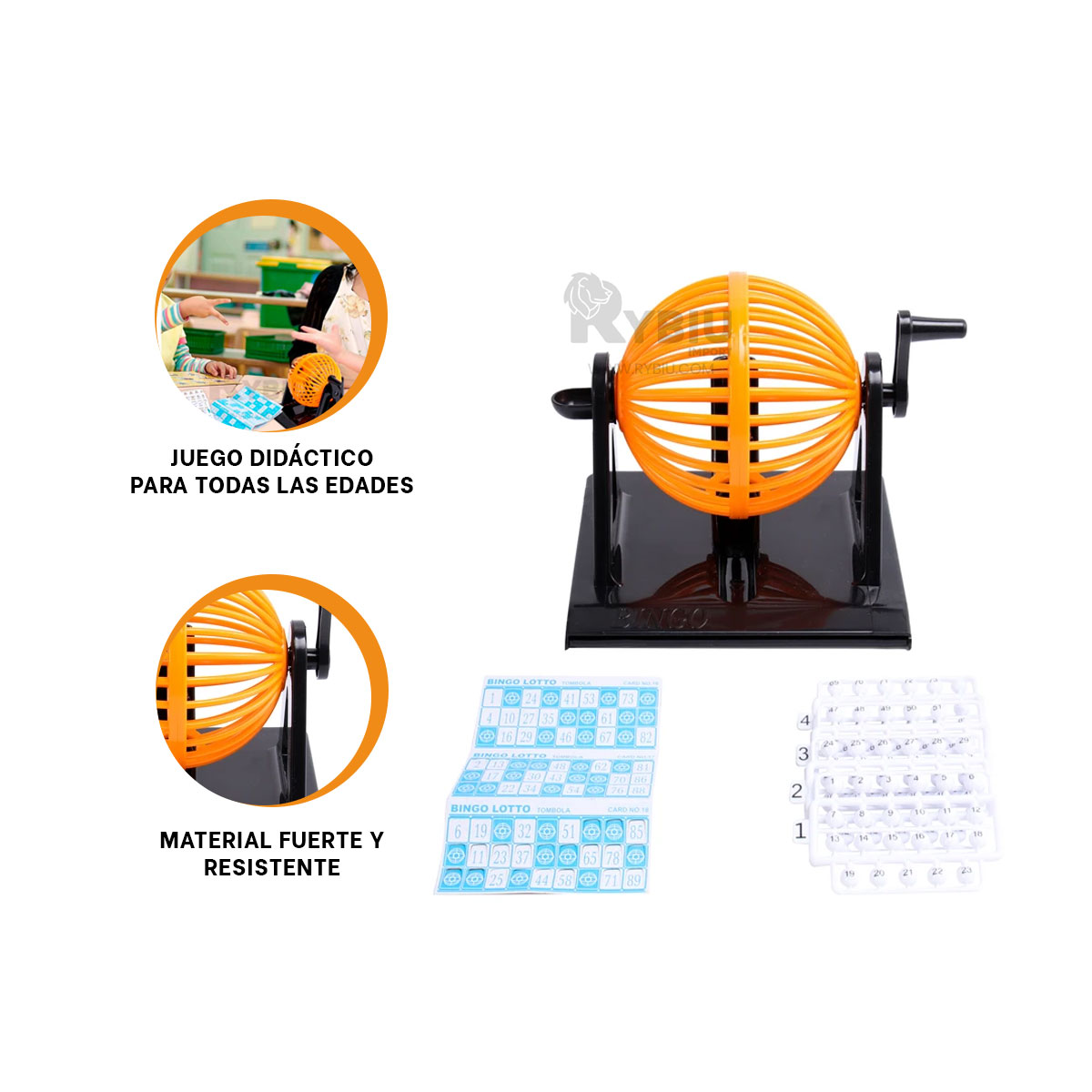 JUEGO DE AZAR DE MESA DIVETIDO EN NEGRO Y+REGALO STICKERS - 1
