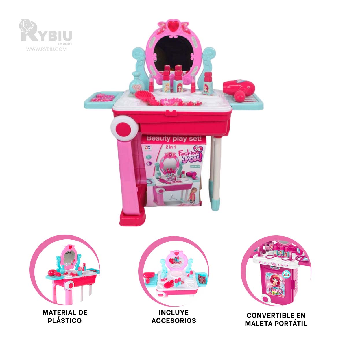 SET MAGNIFICO PARA NIÑAS EN COLOR ROSADO Y+PAPEL DE REGALO - 3