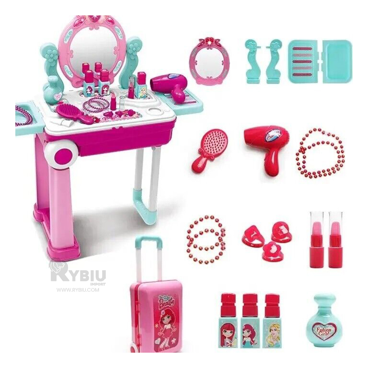 SET FACIL PARA JUGAR DE NIÑAS EN ROSADO Y+PAPEL DE REGALO - 2