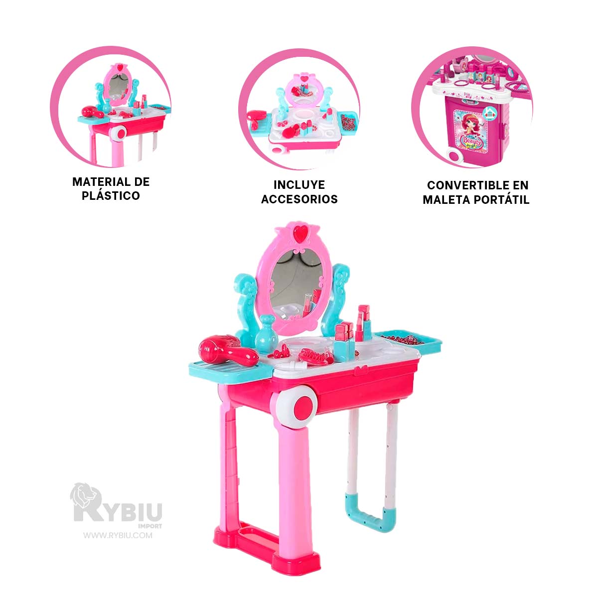 SET FACIL PARA JUGAR DE NIÑAS EN ROSADO Y+PAPEL DE REGALO - 3