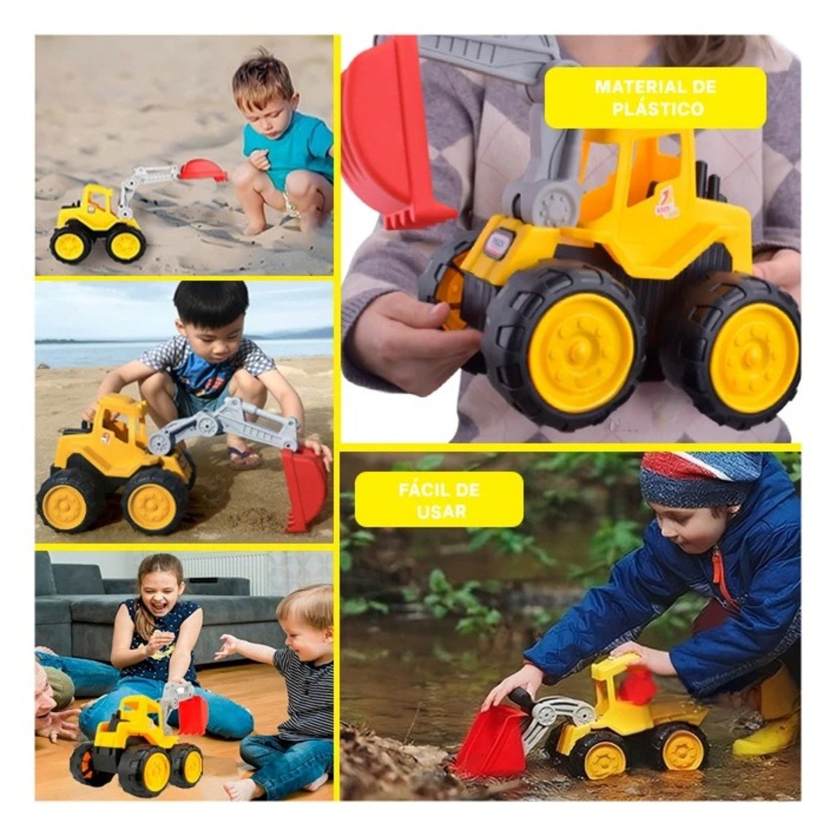 VERSION CARRO CONSTRUCTOR EXCAVADORA PARA AMBIENTE DE HOGAR Y JUEGO YSTICKY - 5
