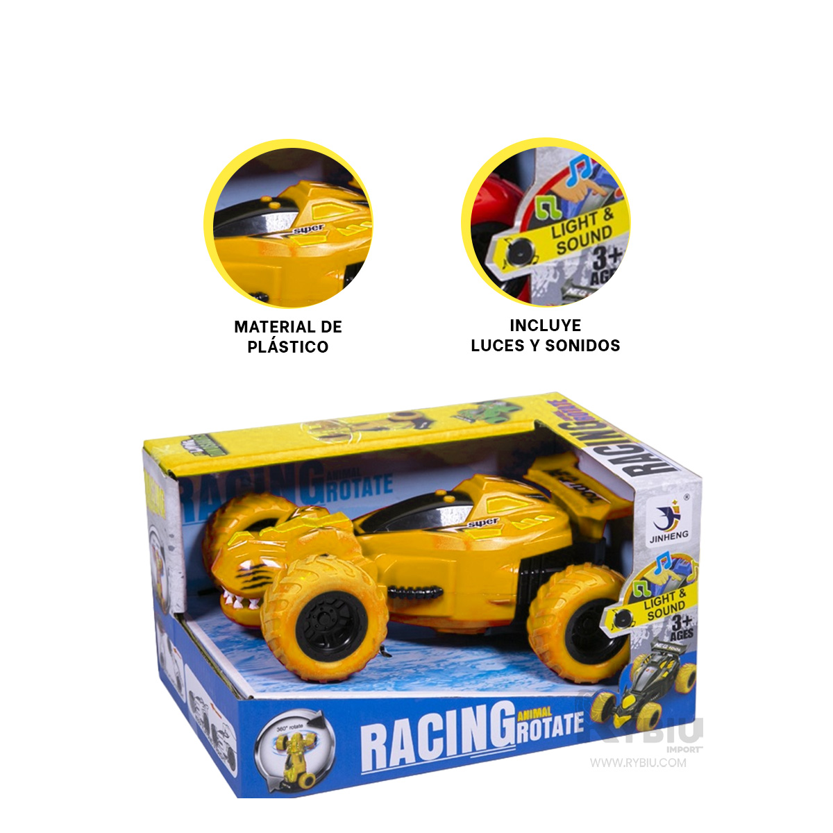 CARRO VERSATIL PARA KIDS EN COLOR AMARILLO Y+PAPEL DE REGALO - 1