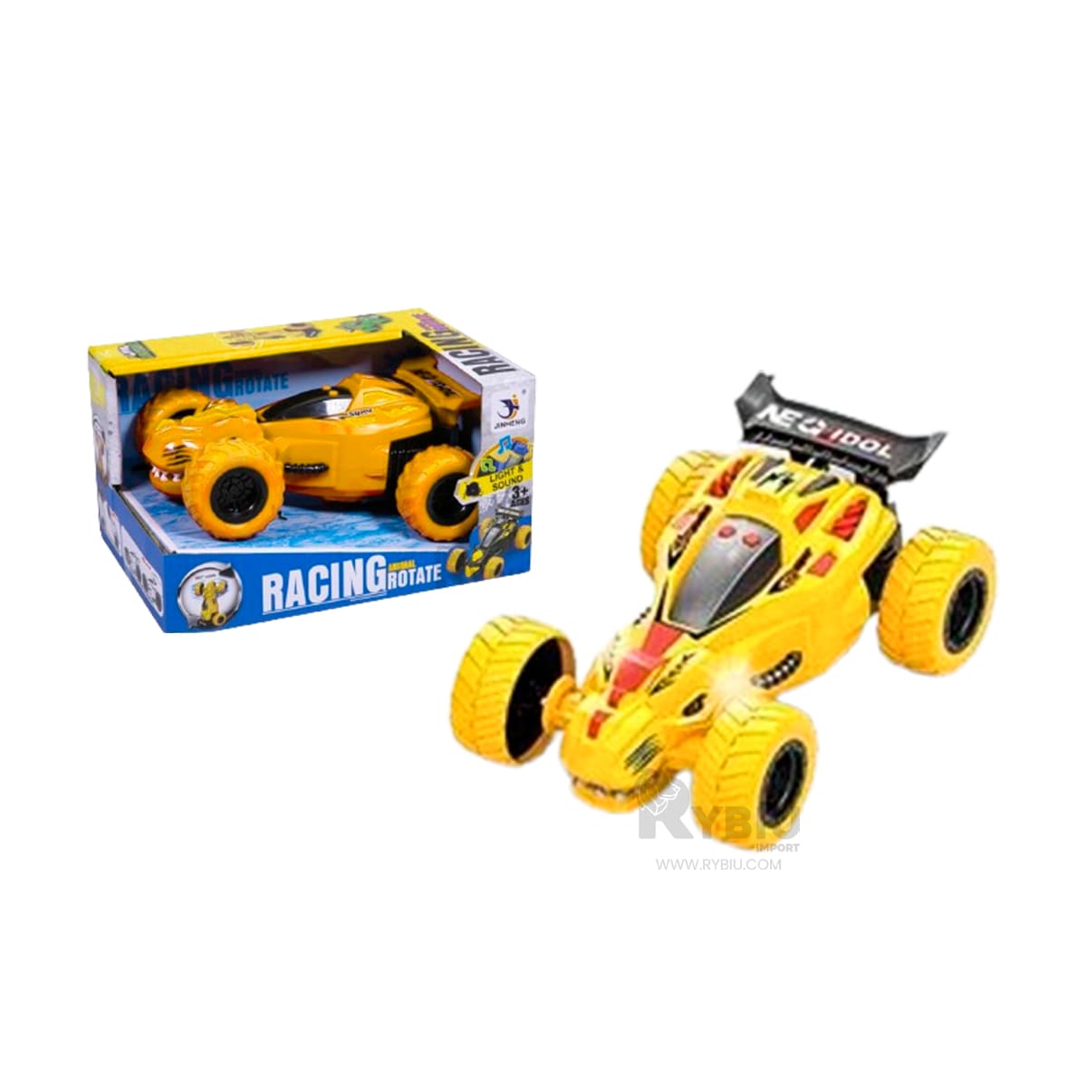 VEHICULO CON FORMA DE DINOSAURIO AMARILLO Y+REGALO AGENDITA - 4