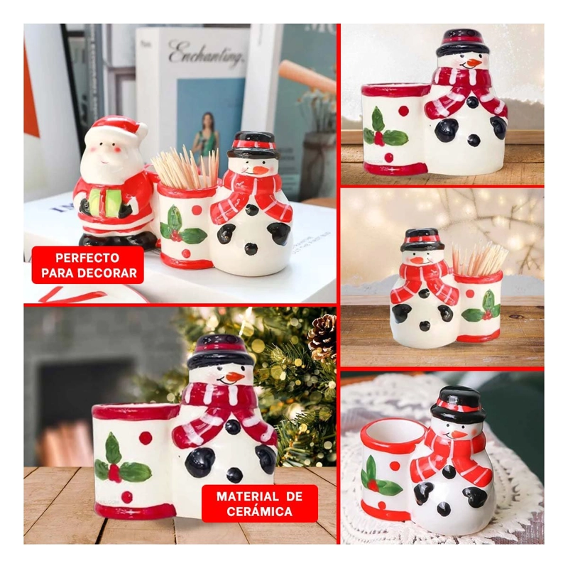 PORTA FIGURA ESTETICA DE MUÑECO DE NIEVE RYBIU NA28710 +PAPEL DE REGALO - 2