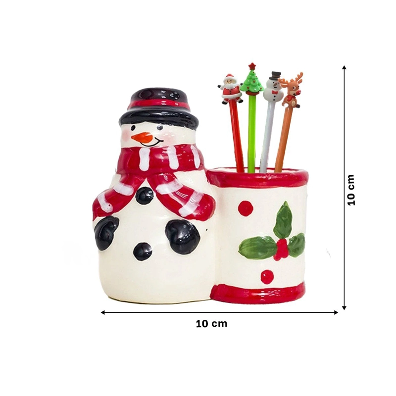 PORTA FIGURA ESTETICA DE MUÑECO DE NIEVE RYBIU NA28710 +PAPEL DE REGALO - 4