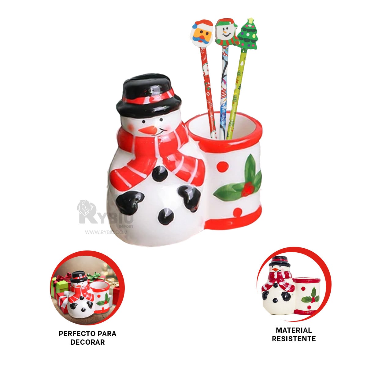 ORGANIZADOR LINDO DE MUÑECO DE NIEVE RYBIU NA28710 +POST-IT ADHESIVOS - 3