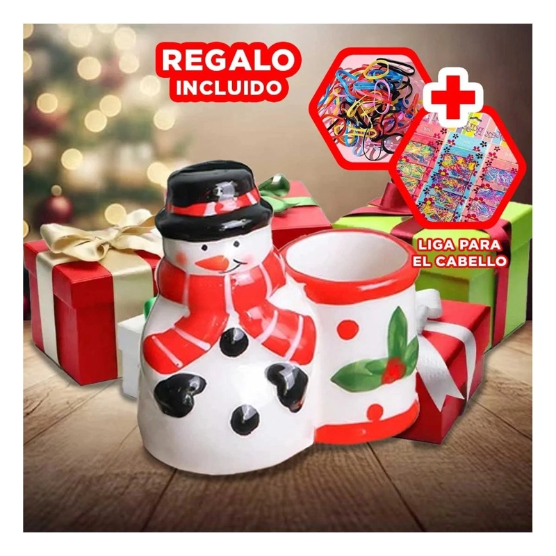 CONTENEDOR ENCANTADOR DE MUÑECO DE NIEVE RYBIU NA28710 ROJO +LIGAS DE REGALO - 2