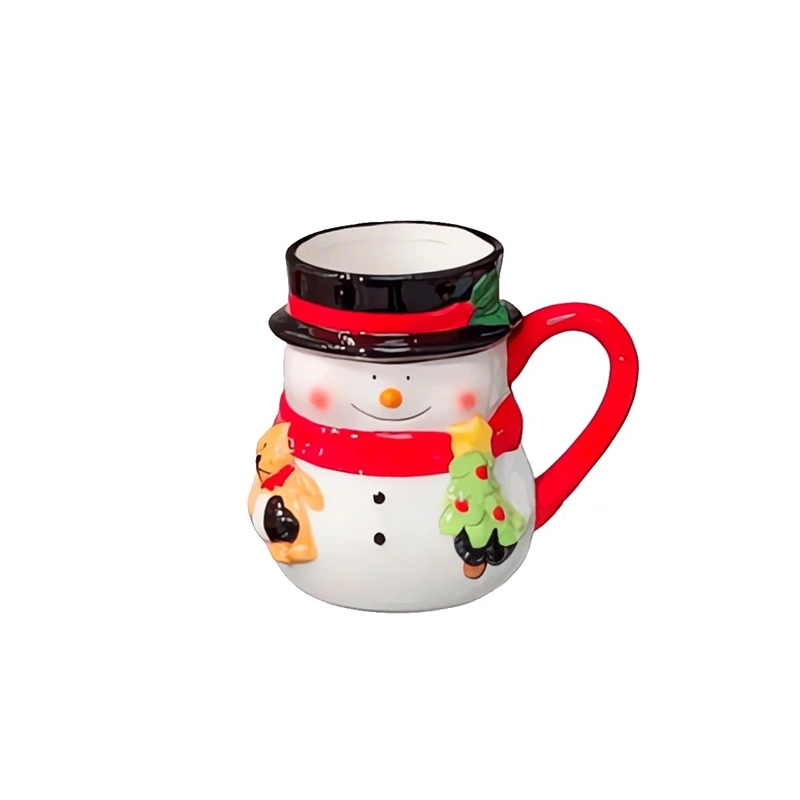 TAZA RYBIU NAVIDEÑA ALEGRE CON ESTAMPADO DE MUÑECO DE NIEVE LCN-09 - 3