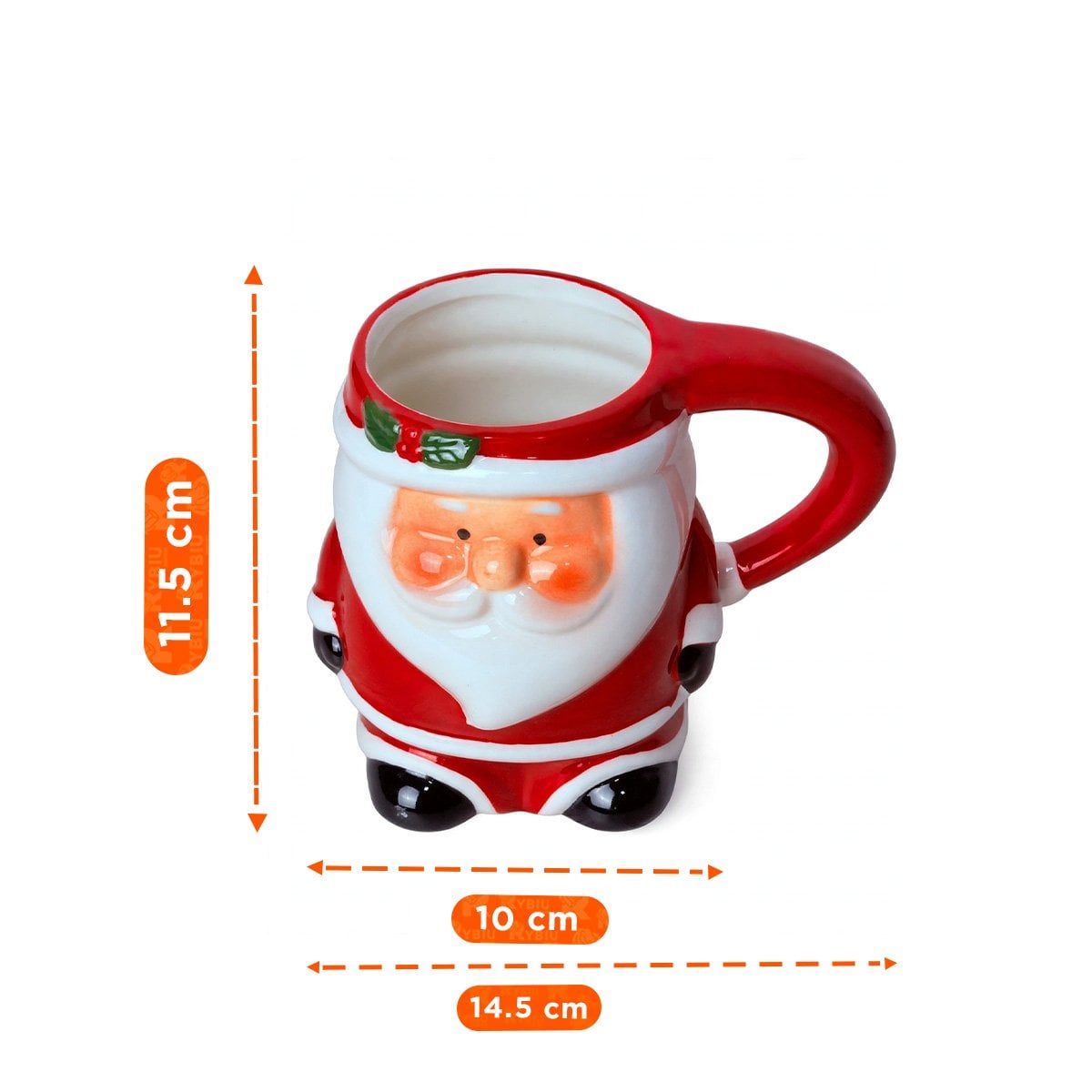 TAZA RYBIU NAVIDEÑAS CUTIVADOR Y SENCILLO DE LAVAR DE PAPA NOEL LCN-09 - 2