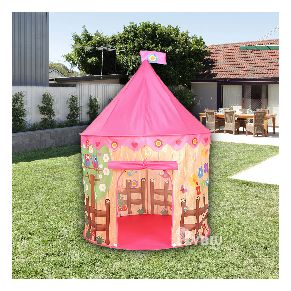 TIENDA INFANTIL EN COLOR ROSADO Y+REGALO LIGAS PARA PEINAR - 5