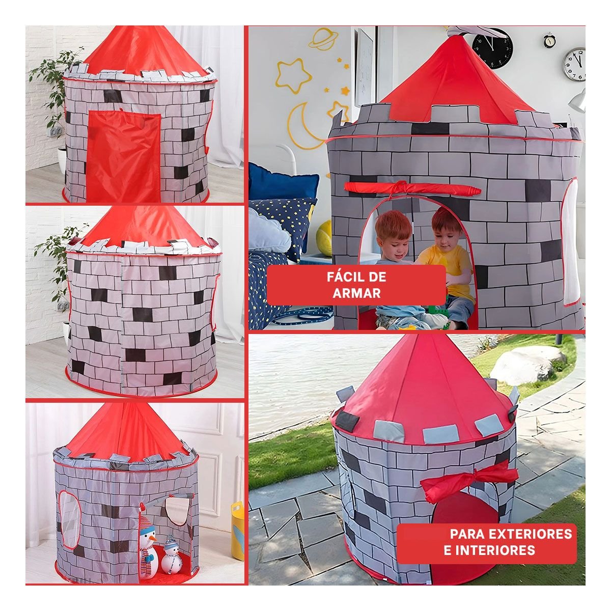 CARPA RAPIDA DE NIÑO DE CAMPO MG-801 EB ROJO PARA USO EXTERIOR Y+LIGAS REGALO - 5