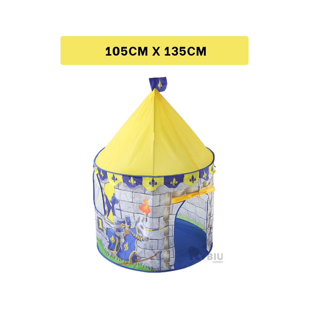 CARPA RYBIU 2 PERSONAS MG-801 CASITA BONITA IDEAL NIÑO YELLOW + ENVOLTORIO REGALO - 5