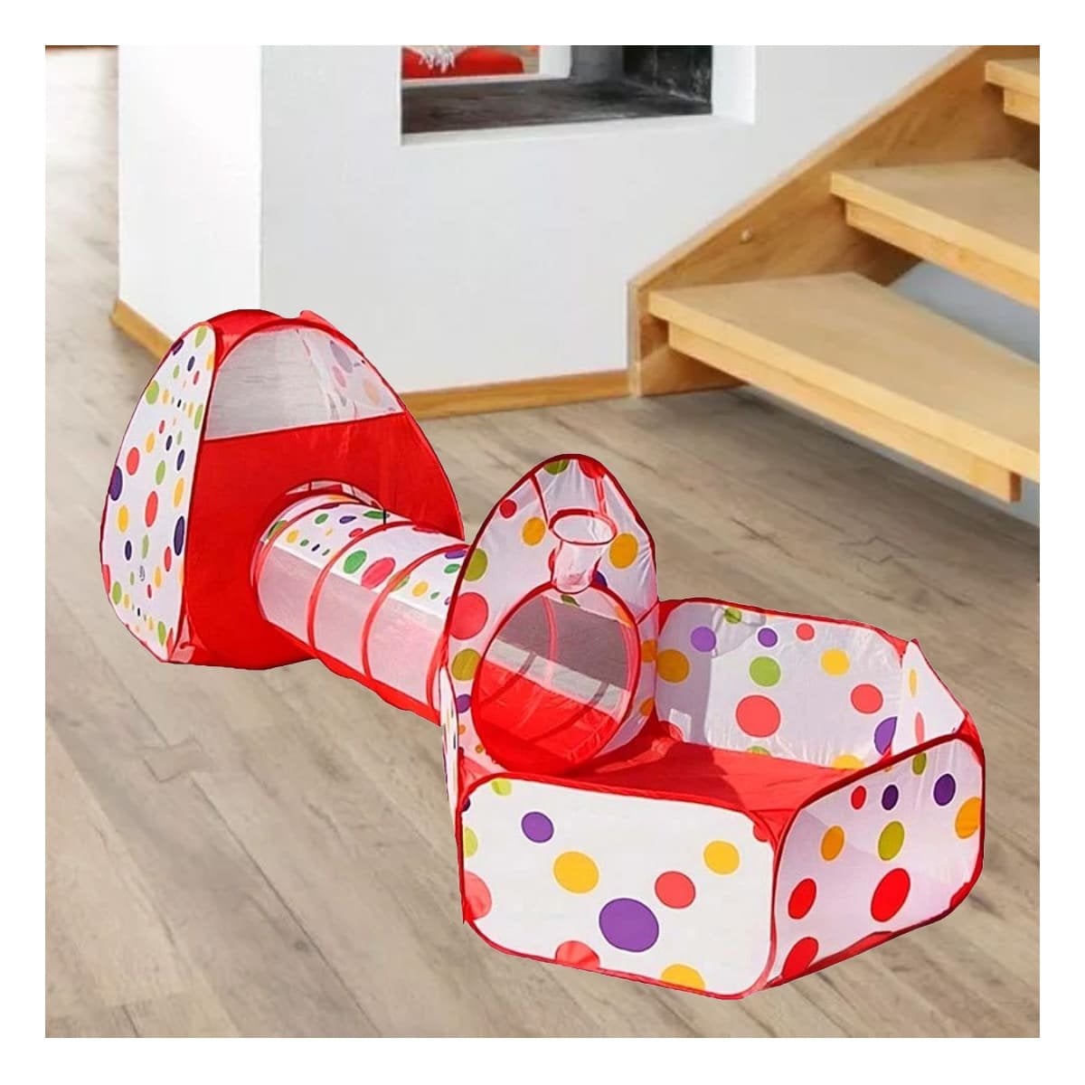 TIENDA COMPACTA DE NIÑO DE CAMPO 3 PIEZAS MG-16335 EB ROJO PARA CAMPING - 1