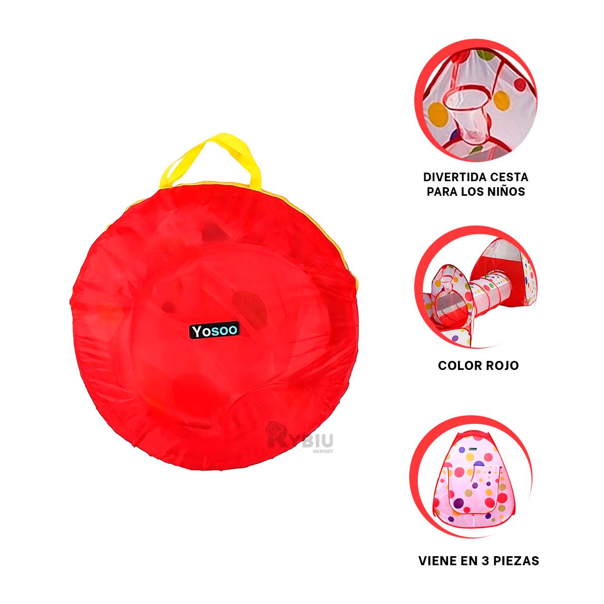 CARPA LIGERA BONITA DE COLOR ROJO Y+PAPEL DE REGALO - 3