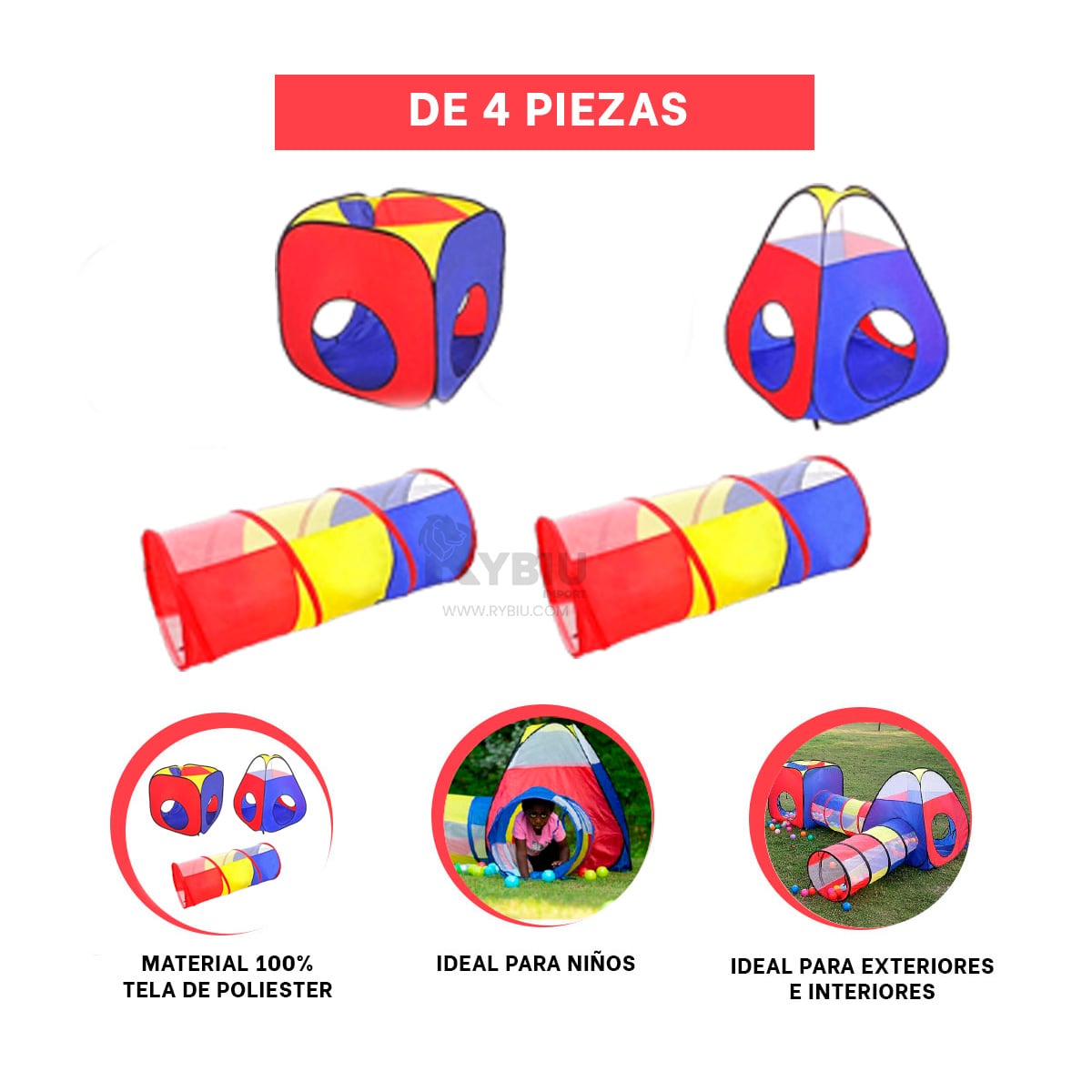 CASITA DE CAMPO LIGERA DE 4 EN MULTICOLOR Y+REGALO STICKERS - 3