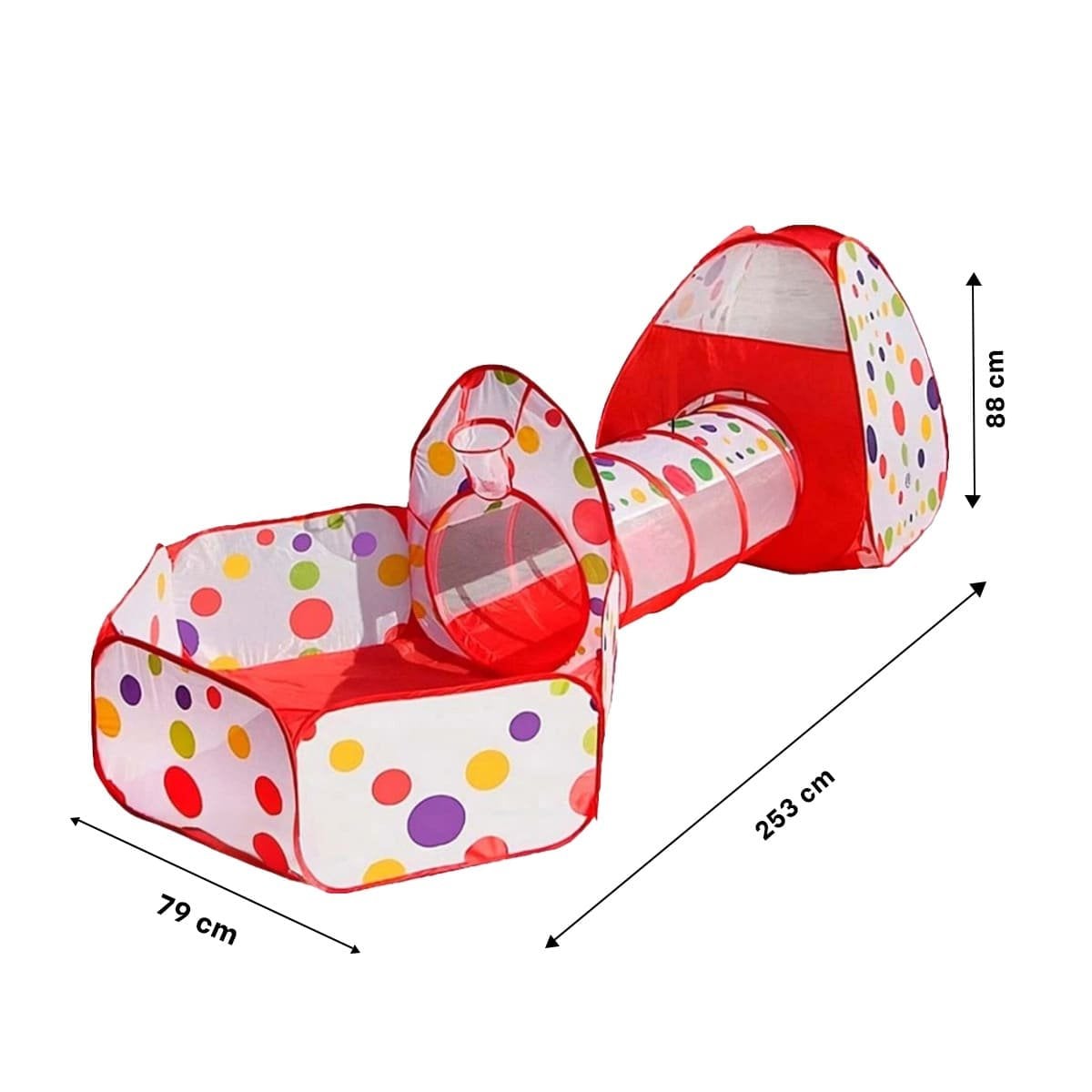 REFUGIO COMPACTO DE NIÑO DE CAMPO 3 PIEZAS MG-16335 EB ROJO PARA JUEGOS Y+PAPEL REGALO - 4